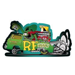 AUTOCOLLANT RAT FINK : RAT FINK VW DRAGBUS T2 COMBI