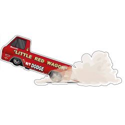 AUTOCOLLANT AUTO : PICK UP SMOKE LITTLE RED WAGON